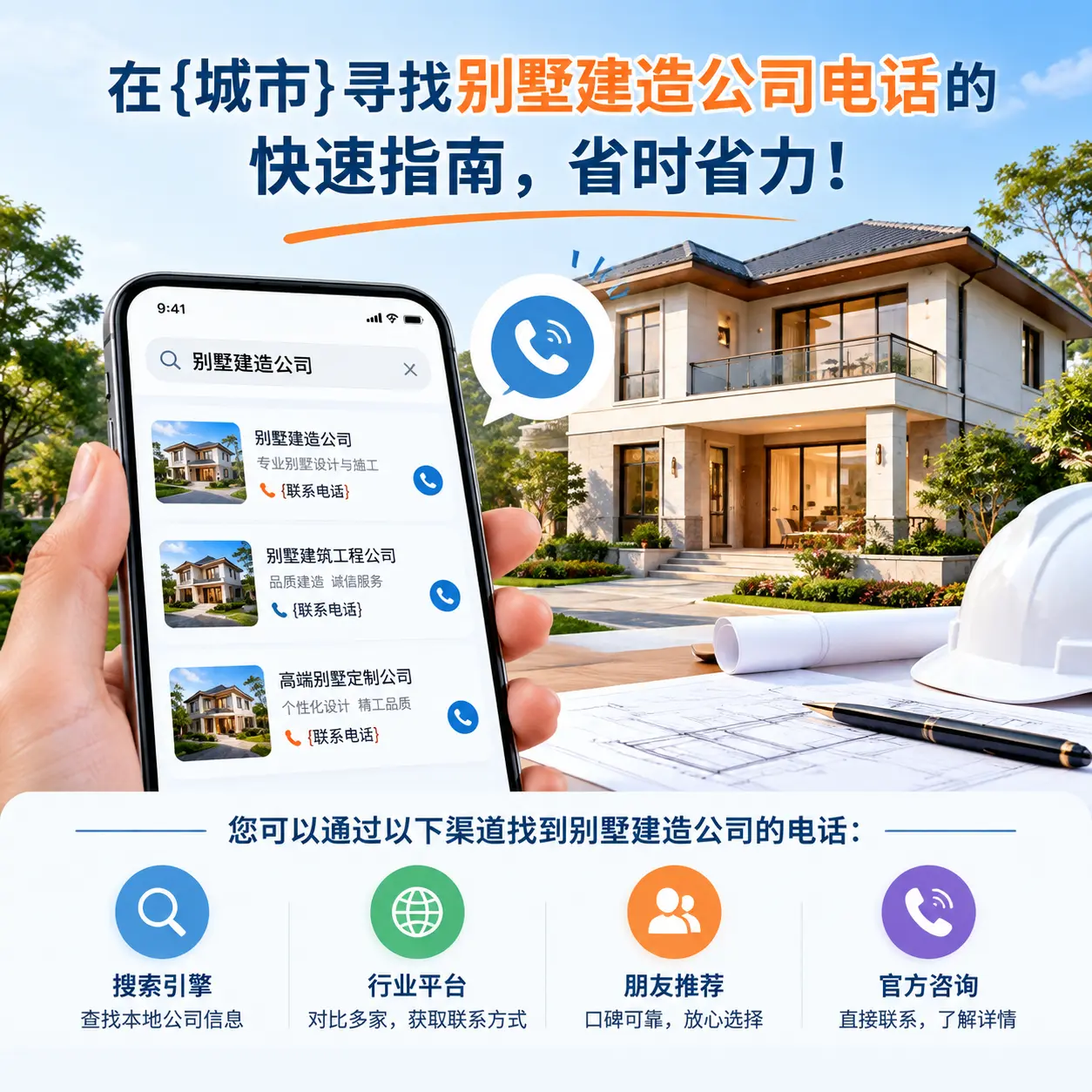 在息烽寻找别墅建造公司电话的快速指南，省时省力！