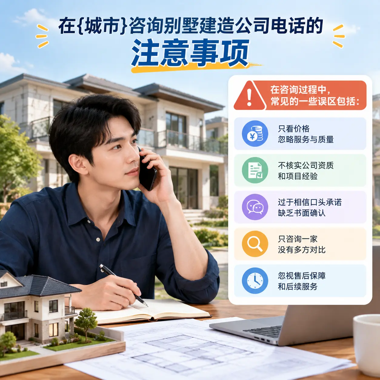 在息烽咨询别墅建造公司电话的注意事项